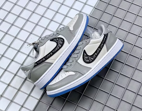 Men's Running Weapon Air Jordan 1 Low Gray Shoes 0575 Men's Running Weapon Air Jordan 1 Low Gray Shoes 0575
